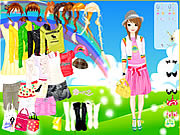 Play Rainbow style dress up Game