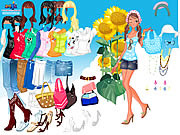 Play Sunflower dressup Game