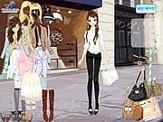 Play Front of shop dressup Game