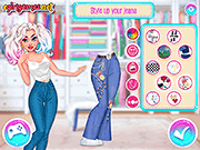 Princesses: Style Up My Jeans - Girls - Y8.COM