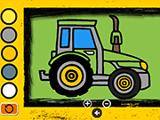 Easy Kids Coloring Tractor - Fun/Crazy - Y8.COM