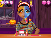 Princess Halloween Makeup HalfFaces Tutorial - Girls - Y8.COM