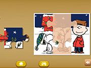 Snoopy Christmas Jigsaw Puzzle - Thinking - Y8.COM