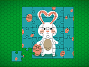 Easter Bunny Eggs Jigsaw - Thinking - Y8.COM