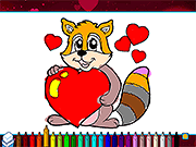 Coloring Book Valentine Pets