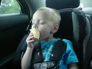 Ice Cream Makes Him Sleepy
