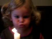 Little Girl Vs Candle