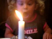 Little Girl Vs Candle
