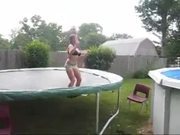 Trampoline To Pool Fail