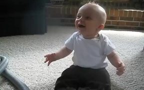 Baby Laughing At The Vacuum - Kids - VIDEOTIME.COM
