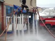 Russian Firefighter Hovering