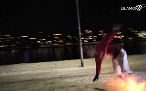 Breakdancing With Fireworks
