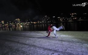Breakdancing With Fireworks - Fun - VIDEOTIME.COM