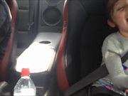 Little Girls Reaction To Some Fast Driving