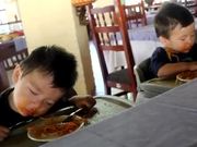 Kids Sleep Eating