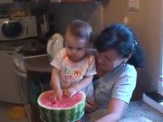 Baby and Watermelon