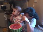 Baby and Watermelon