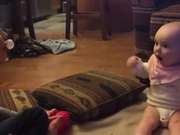 Adorable Baby Girl Is Blown Away By Bubble Gum