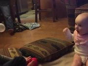 Adorable Baby Girl Is Blown Away By Bubble Gum