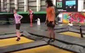 Wrong Place To Land On The Trampoline