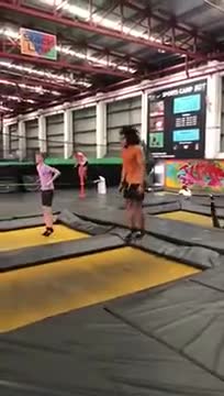 Wrong Place To Land On The Trampoline