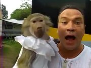 Monkey Loves To Scream On Camera