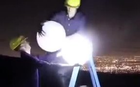 Electrician Changing A Bulb Called Sun - Fun - VIDEOTIME.COM