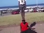 Man Took A Kid On His Head Literally