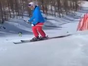 Master Skier Or Birdman On Vacation?