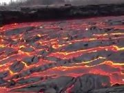 Stream Of Red Hot Lava