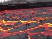 Stream Of Red Hot Lava