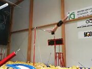 An Amazing Guy Pulling Off Tricks In Bar Swinging