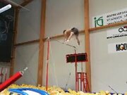 An Amazing Guy Pulling Off Tricks In Bar Swinging