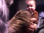 Baby Absolutely Loves Chewbacca