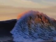 Scenic Sunset And The Crashing Waves