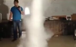These Guys Made An Indoor Tornado! - Fun - VIDEOTIME.COM