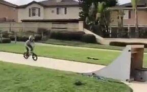 Kid Pulls Off A Sick BMX Stunt! - Sports - VIDEOTIME.COM