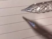 Writing Using A Glass Tipped Pen