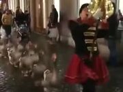 Parading Around Town With Geese!