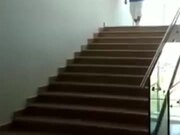 Literally Moonwalking Down The Stairs