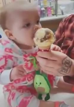 Baby Eats Ice Cream For The First Time