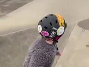 Little Toddler Tries Out Some Skateboarding!
