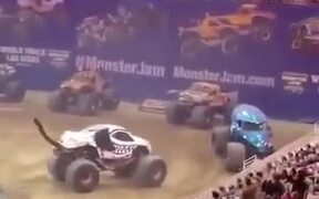 Monster Truck Almost Tips Over
