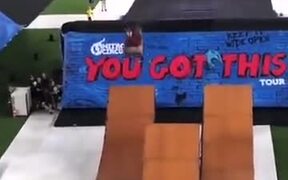 Guy On A Sofa Does A Massive Jump On A Ramp! - Fun - VIDEOTIME.COM
