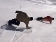 When You Synchronize Snowboarding!