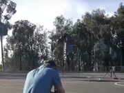 The Stuntman Crashes, Gets Back Up Like A Champ!