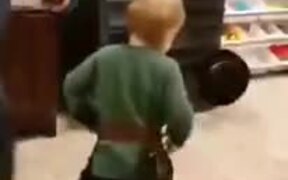 Little Boy Playing Cowboy