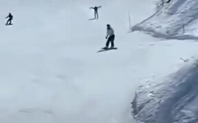 A Man Flying On The Snow - Sports - VIDEOTIME.COM