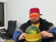 Destroying Watermelon Using Rubber Bands