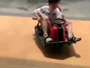 Little Boy Expert At Drifting